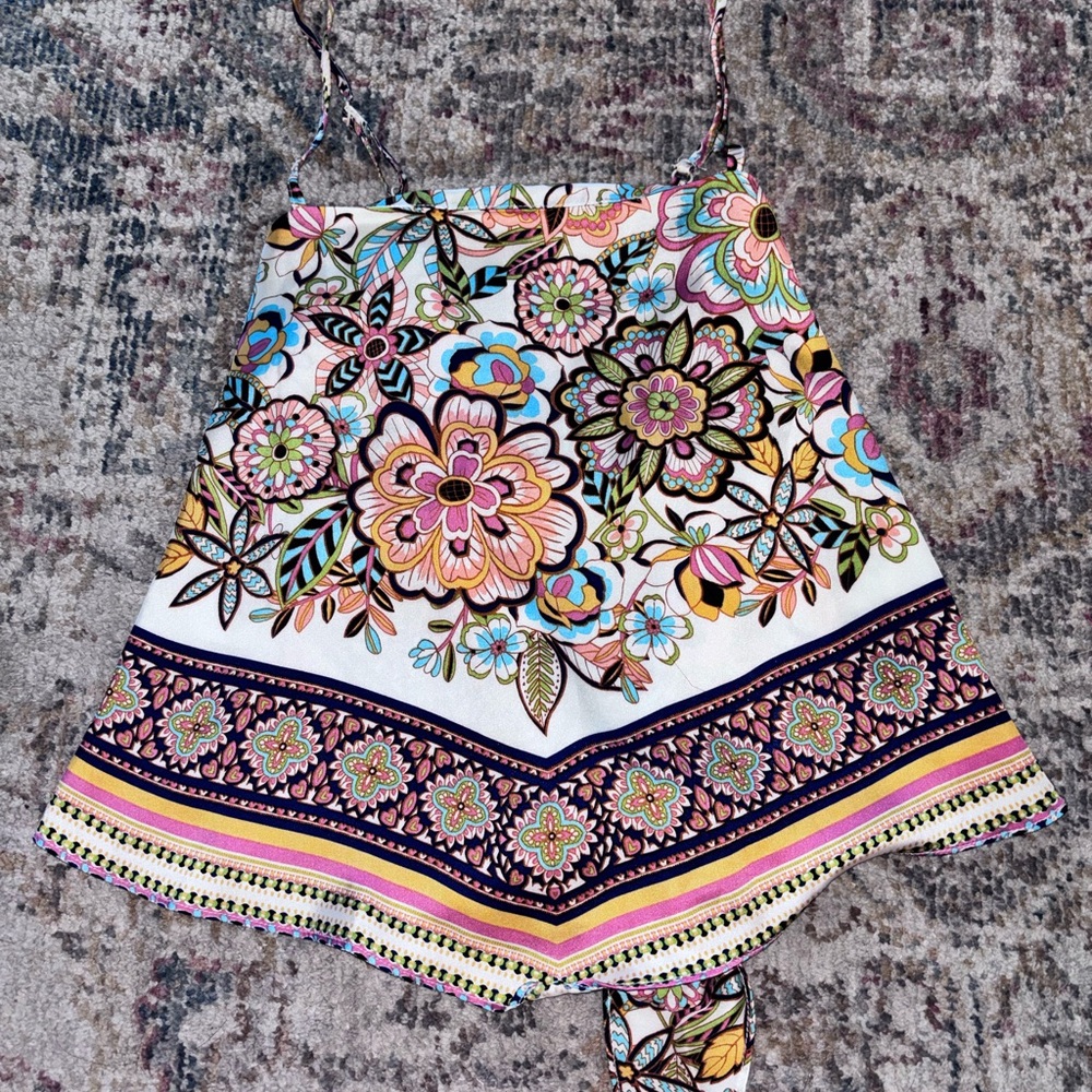 Buckle Multicolor Floral Women's Blouse